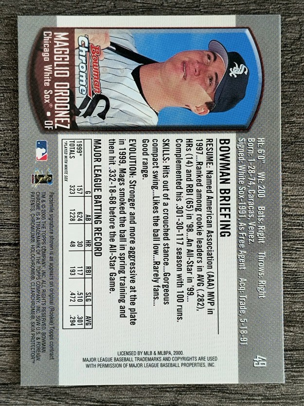 2000 Bowman Chrome #49 Magglio Ordonez