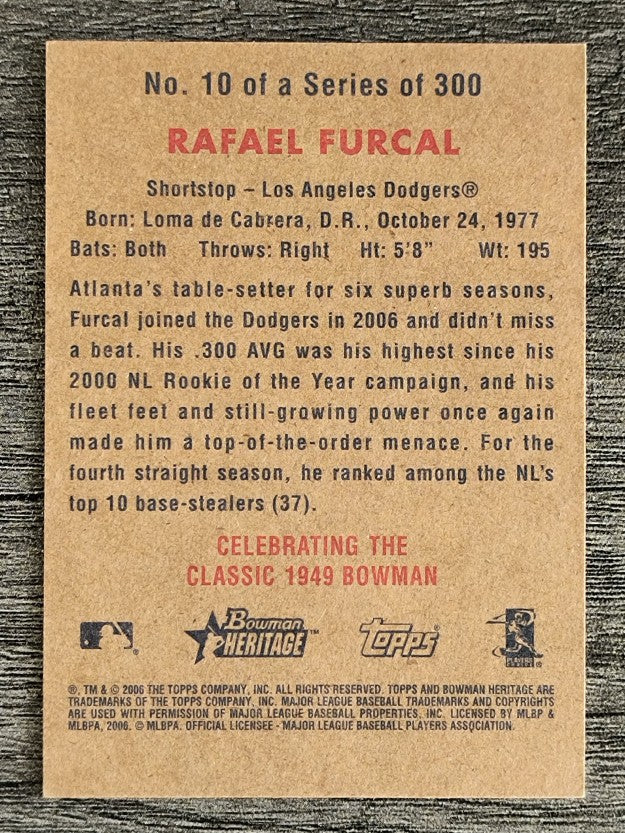 2006 Bowman Heritage #10 Rafael Furcal