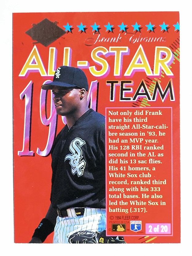 1994 Ultra All-Stars #2 Frank Thomas