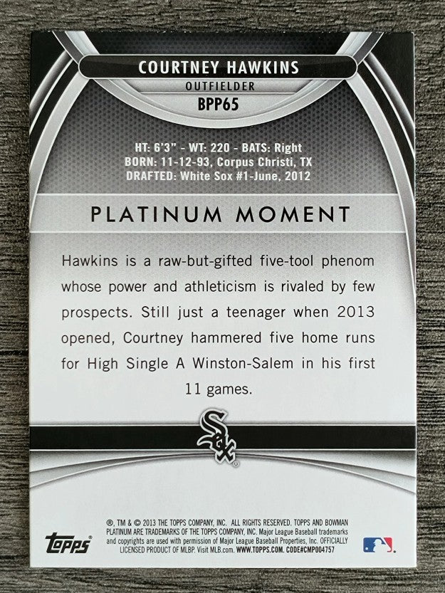 2013 Bowman Platinum Prospects #BPP65 Courtney Hawkins