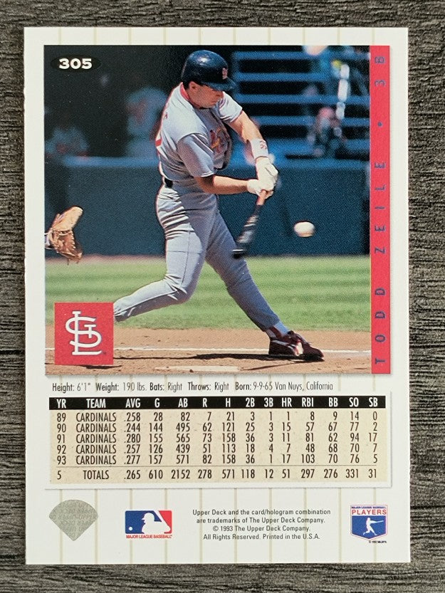 1994 Collector's Choice #305 Todd Zeile