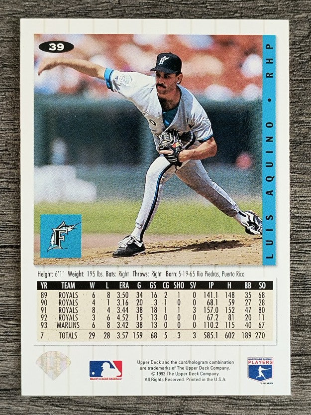 1994 Collector's Choice #39 Luis Aquino