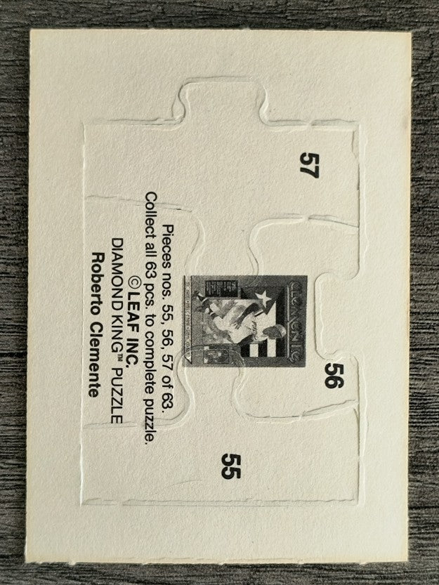 1987 Donruss Roberto Clemente Puzzle #55 Clemente Puzzle 55-57