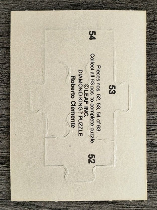 1987 Donruss Roberto Clemente Puzzle #52 Clemente Puzzle 52-54