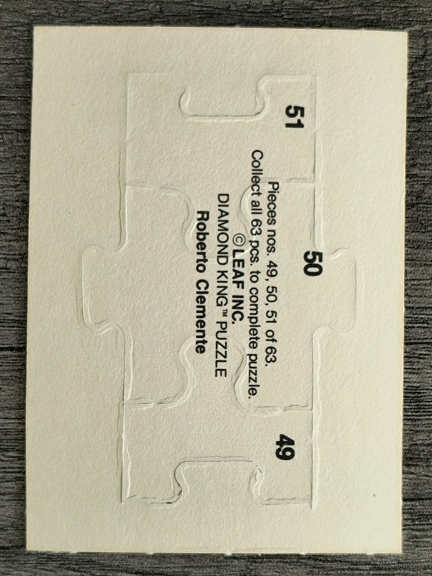 1987 Donruss Roberto Clemente Puzzle #49 Clemente Puzzle 49-51