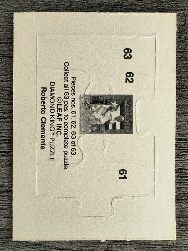1987 Donruss Roberto Clemente Puzzle #61 Clemente Puzzle 61-63
