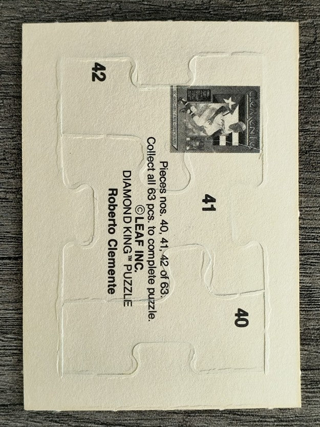 1987 Donruss Roberto Clemente Puzzle #40 Clemente Puzzle 40-42
