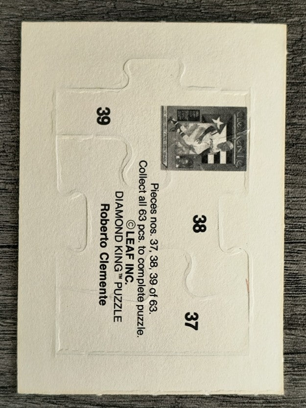 1987 Donruss Roberto Clemente Puzzle #37 Clemente Puzzle 37-39
