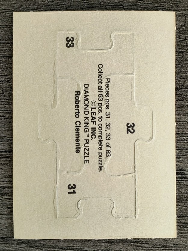1987 Donruss Roberto Clemente Puzzle #31 Clemente Puzzle 31-33