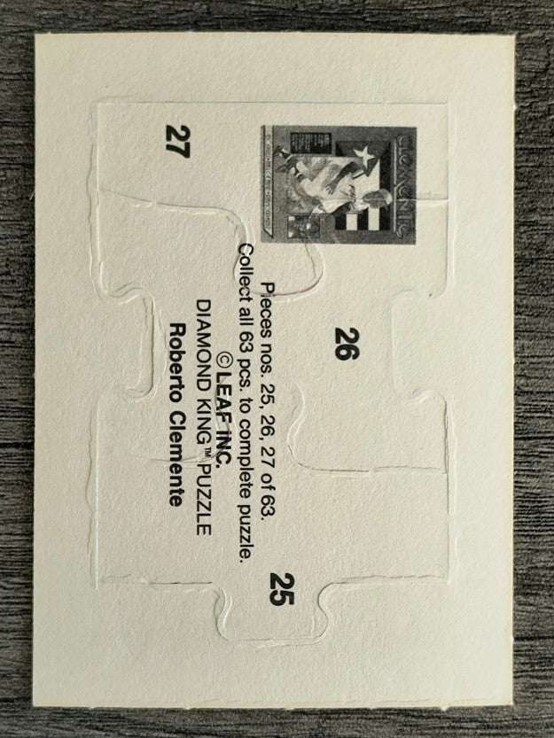 1987 Donruss Roberto Clemente Puzzle #25 Clemente Puzzle 25-27
