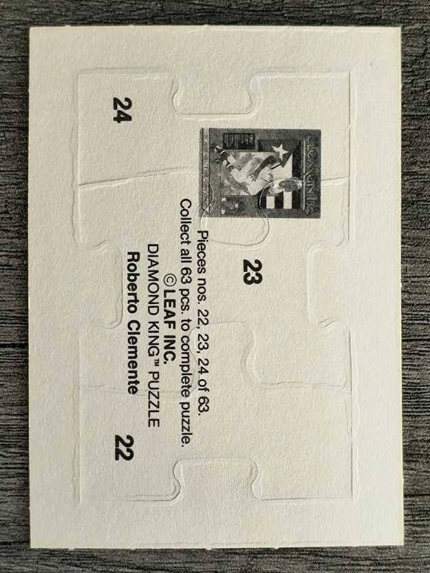 1987 Donruss Roberto Clemente Puzzle #22 Clemente Puzzle 22-24