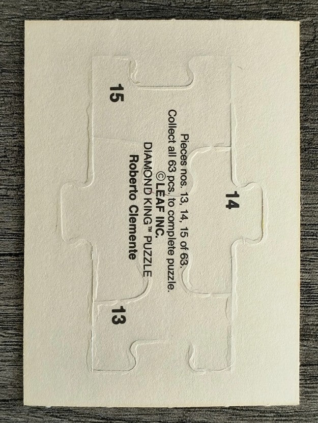 1987 Donruss Roberto Clemente Puzzle #13 Clemente Puzzle 13-15