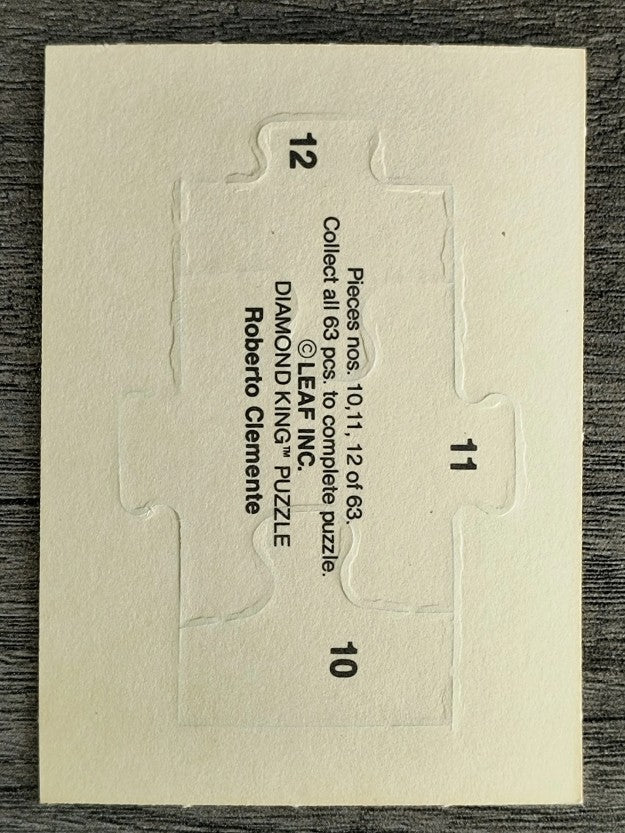 1987 Donruss Roberto Clemente Puzzle #10 Clemente Puzzle 10-12