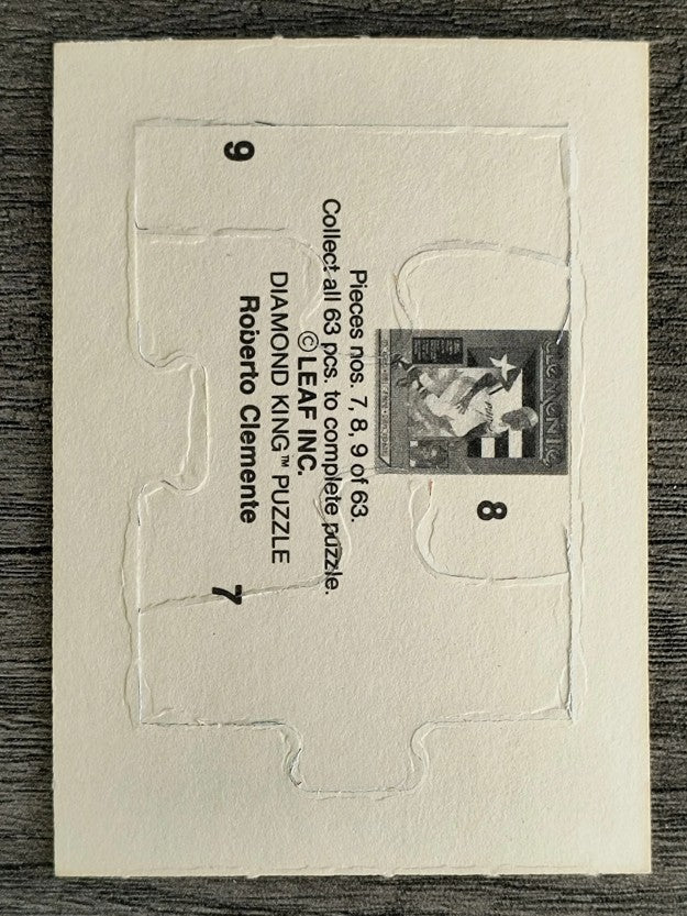 1987 Donruss Roberto Clemente Puzzle #7 Clemente Puzzle 7-10