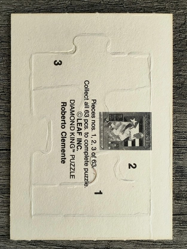 1987 Donruss Roberto Clemente Puzzle #1 Clemente Puzzle 1-3