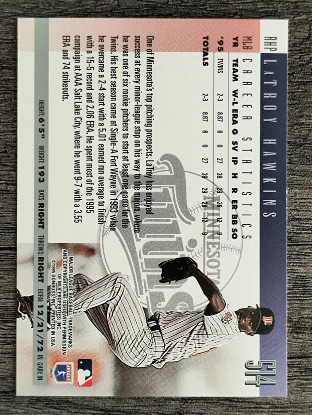 1996 Donruss #514 LaTroy Hawkins
