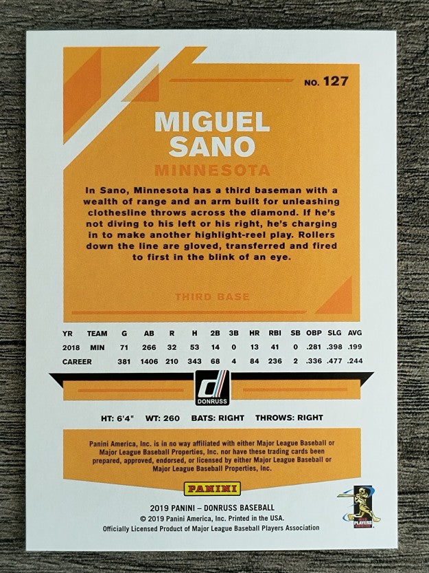 2019 Donruss #127 Miguel Sano