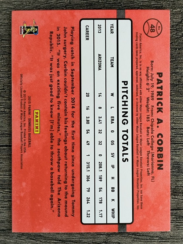 2015 Donruss #48 Patrick Corbin