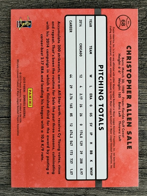 2015 Donruss #68 Chris Sale