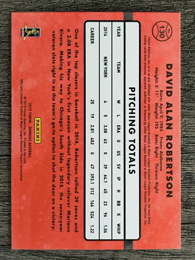 2015 Donruss #130 David Robertson