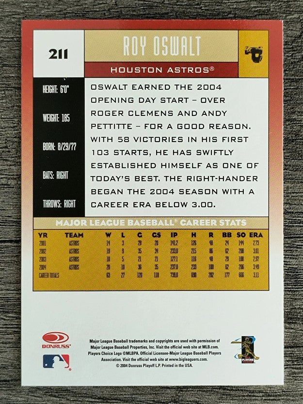 2005 Donruss #211 Roy Oswalt