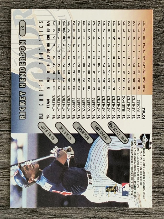 1997 Donruss #73 Rickey Henderson