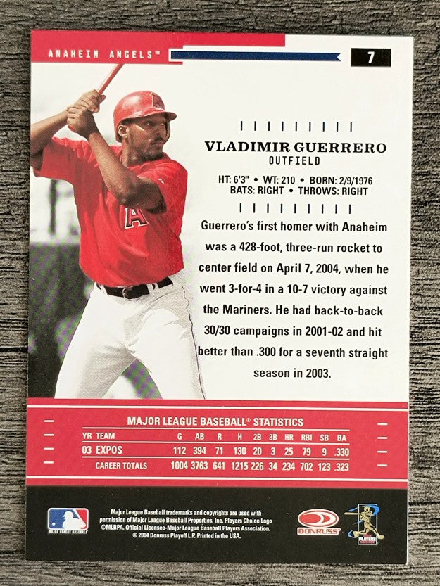 2004 Throwback Threads #7 Vladimir Guerrero