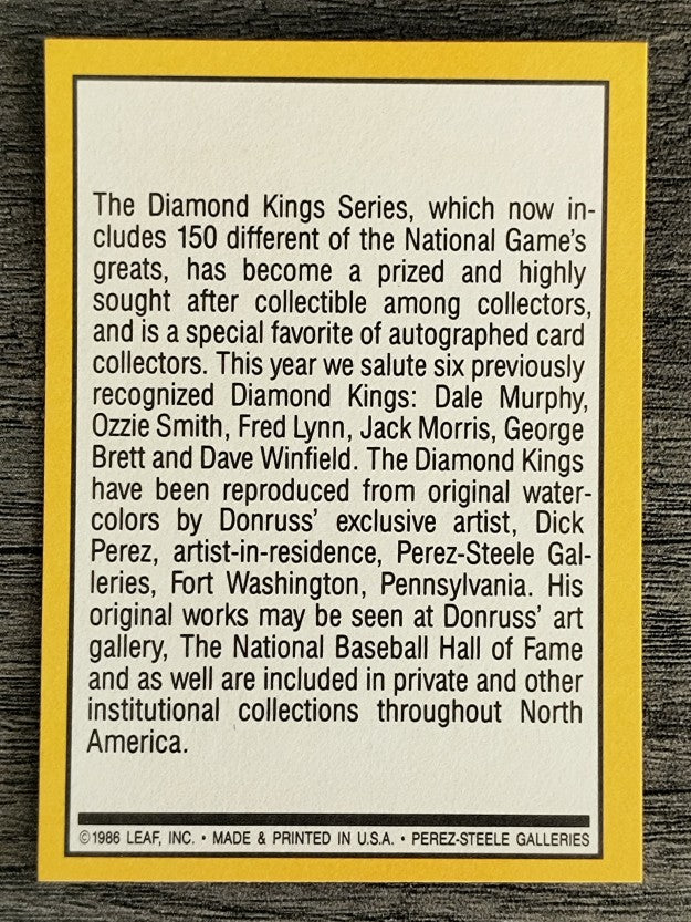 1987 Donruss #27 DK Checklist 1-26