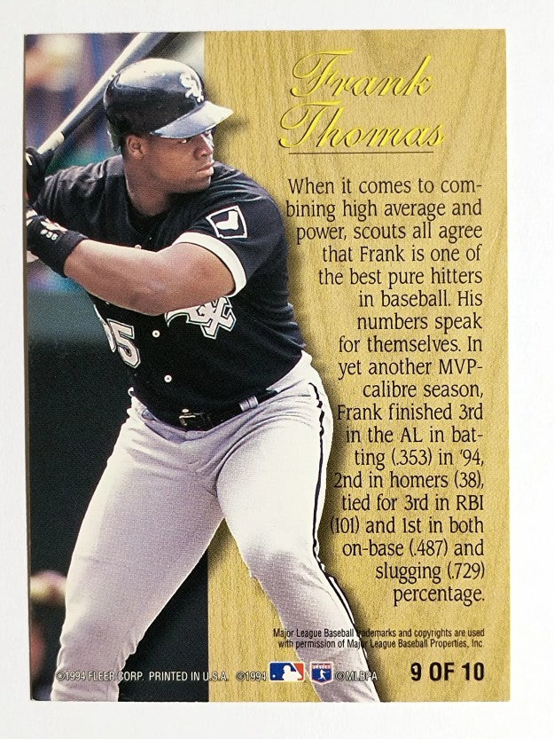1995 Fleer Lumber Company #9 Frank Thomas
