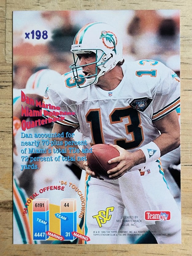 1995 Stadium Club #198 Dan Marino EC SP
