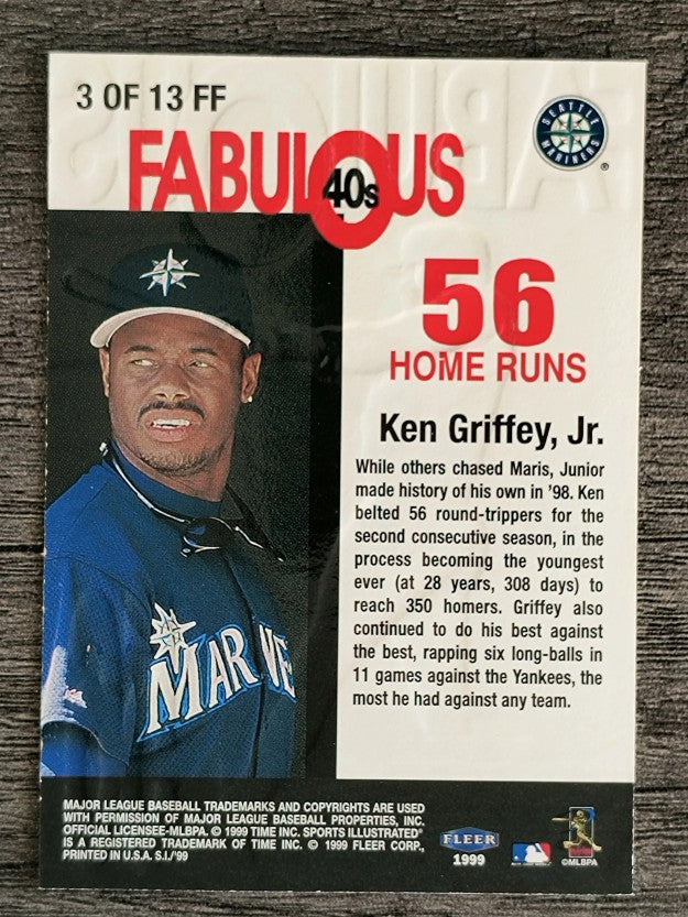 1999 Sports Illustrated Fabulous 40's #3 Ken Griffey Jr.