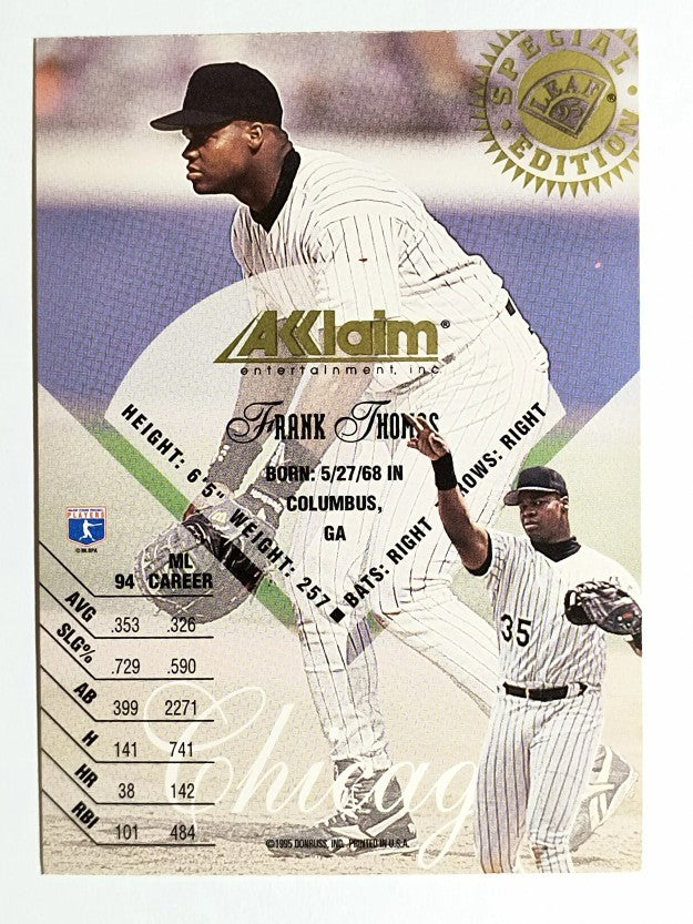 1995 Leaf Thomas Akklaim #1 Frank Thomas
