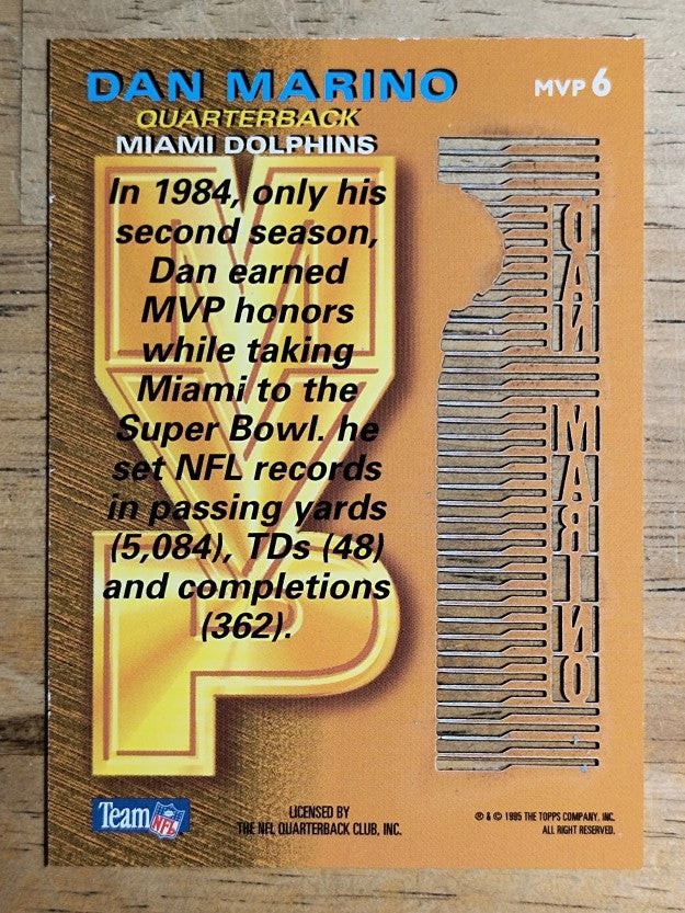 1995 Stadium Club MVPs #MVP6 Dan Marino