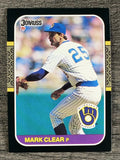 1987 Donruss #355 Mark Clear