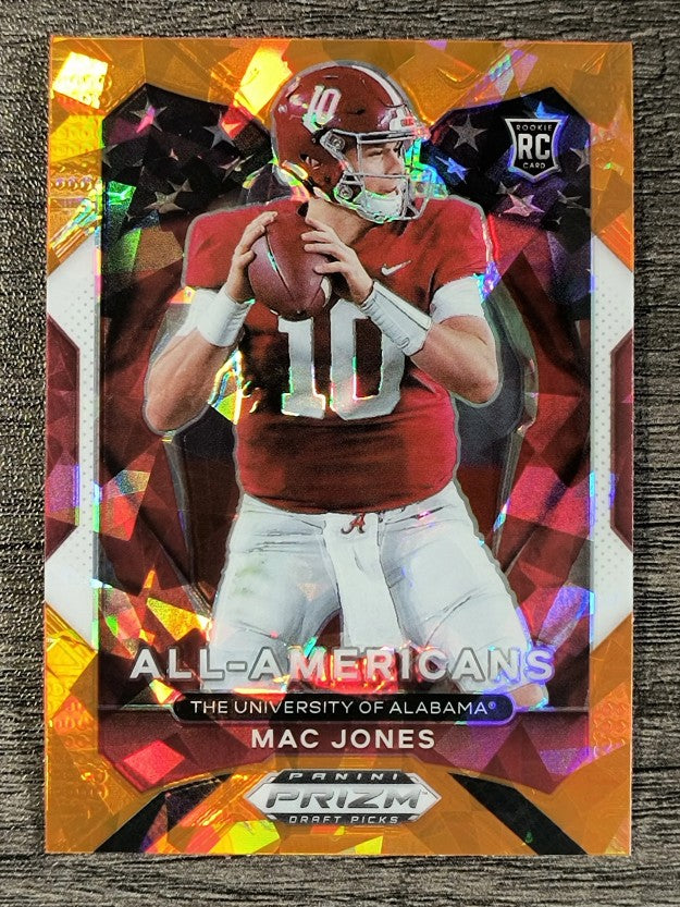2021 Panini Prizm Draft Picks Prizms Orange Ice #183 Mac Jones AA