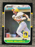 1987 Donruss #538 Rafael Belliard RC