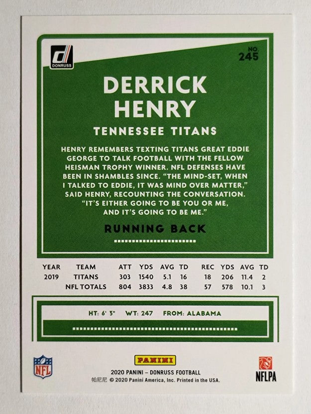 2020 Donruss #245A Derrick Henry
