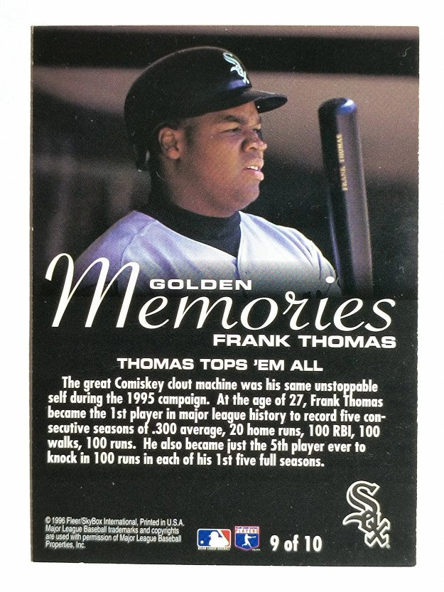 1996 Fleer Golden Memories #9 Frank Thomas