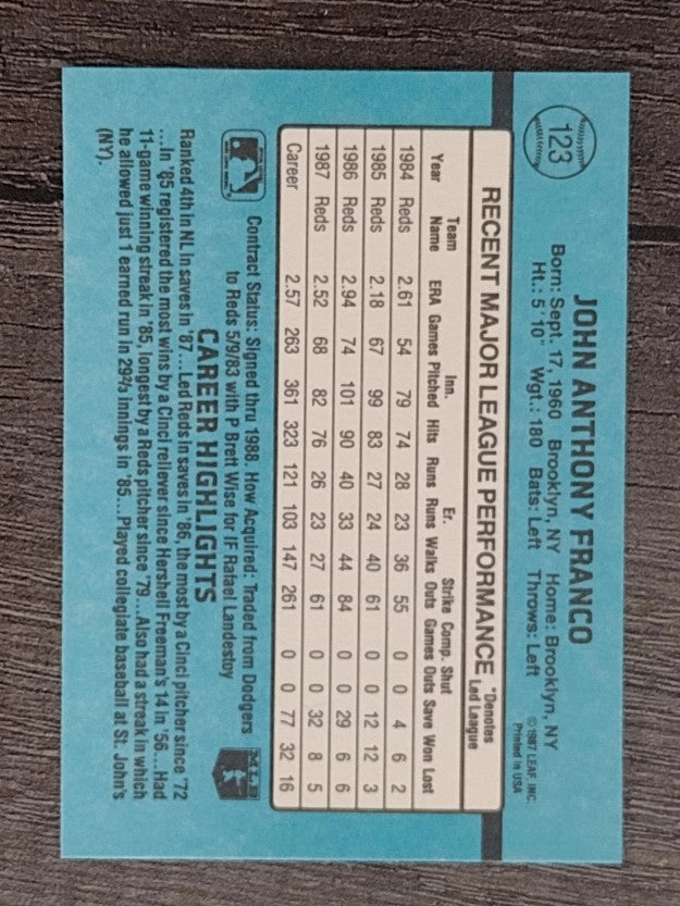 1988 Donruss #123 John Franco