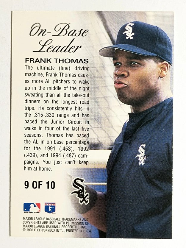1996 Ultra On-Base Leaders #9 Frank Thomas