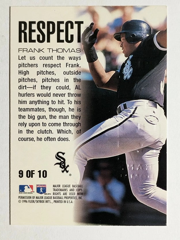 1996 Ultra Respect #9 Frank Thomas