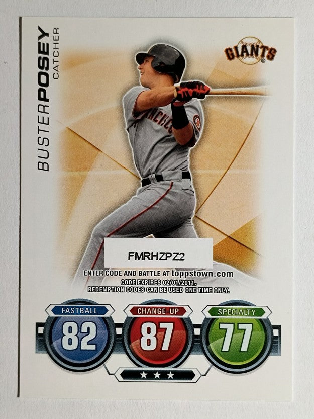 2010 Topps Update Attax Code Cards #69 Buster Posey