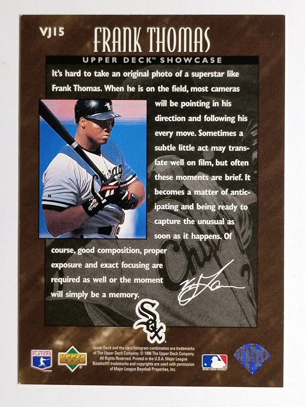 1996 Upper Deck V.J. Lovero Showcase #VJ15 Frank Thomas