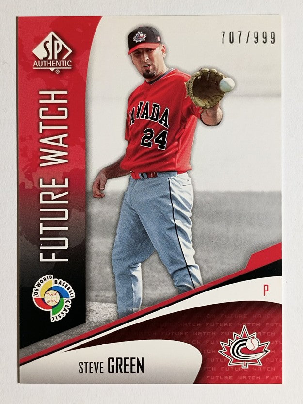 2006 SP Authentic WBC Future Watch #9 Steve Green