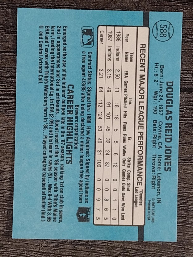 1988 Donruss #588 Doug Jones RC