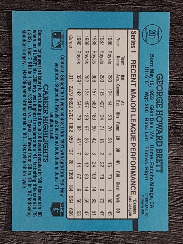 1991 Donruss #201 George Brett