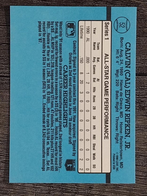 1991 Donruss #52 Cal Ripken AS