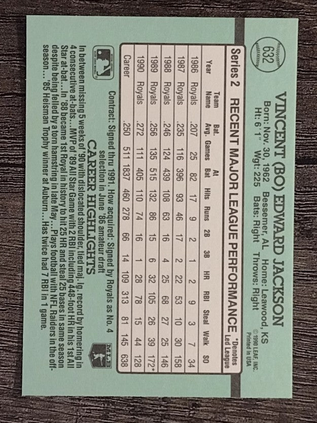 1991 Donruss #632 Bo Jackson