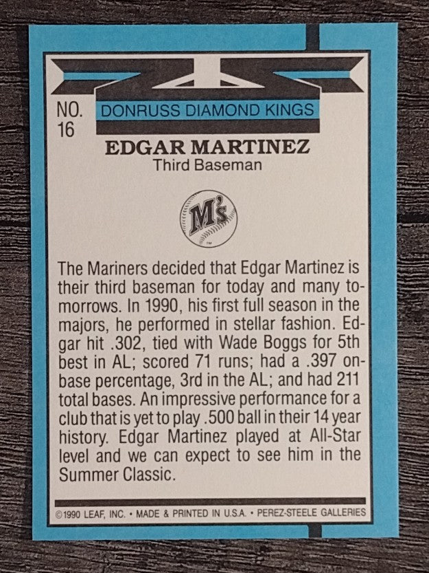 1991 Donruss #16 Edgar Martinez DK