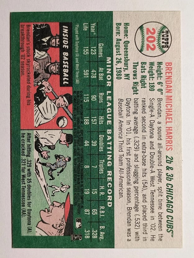 2003 Topps Heritage #202 Brendan Harris RC